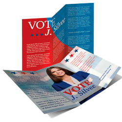 Folded campaign brochures